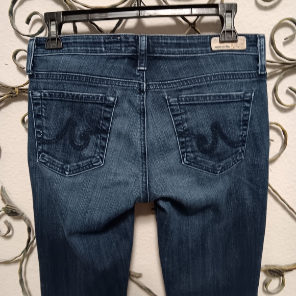 ag ADRIANO GOLDSCHMIED Angelina Petite Bootcut 49 button jeans, 27R - Picture 4 of 16